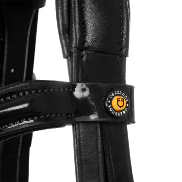 Brida con cabezada anatómica Equestro y muserola acolchada Negro Brida con cabezada anatómica Equestro y muserola acolchada Negro