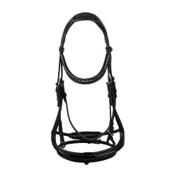 Brida Supreme Hemelite de doma con riendas de goma Negro Brida Supreme Hemelite de doma con riendas de goma Negro