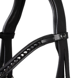 Brida Supreme Hemelite de doma con riendas de goma Negro Brida Supreme Hemelite de doma con riendas de goma Negro