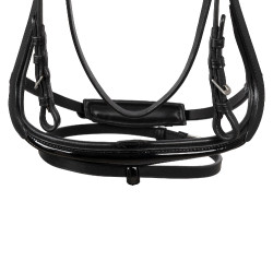 Brida Supreme Hemelite de doma con riendas de goma Negro Brida Supreme Hemelite de doma con riendas de goma Negro