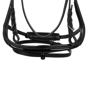 Brida Supreme Hemelite de doma con riendas de goma Negro Brida Supreme Hemelite de doma con riendas de goma Negro