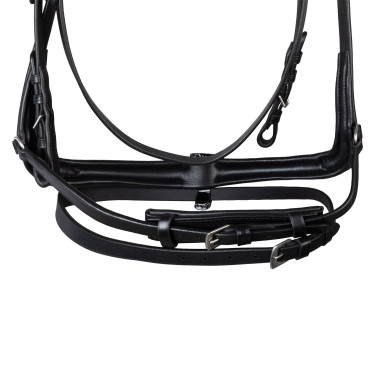 Brida Supreme Hemelite de doma con riendas de goma Negro Brida Supreme Hemelite de doma con riendas de goma Negro