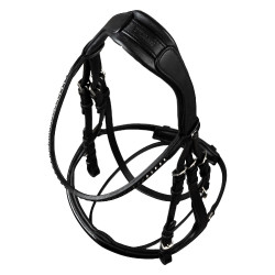 Brida Supreme Hemelite de doma con riendas de goma Negro Brida Supreme Hemelite de doma con riendas de goma Negro