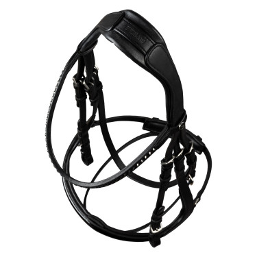 Brida Supreme Hemelite de doma con riendas de goma Negro Brida Supreme Hemelite de doma con riendas de goma Negro