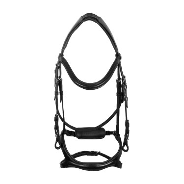 Brida Supreme con muserola anatómica curvada Negro