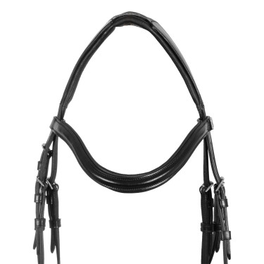 Brida Supreme con muserola anatómica curvada Negro