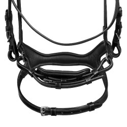 Brida Supreme con muserola anatómica curvada Negro