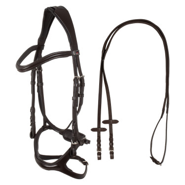 Brida de equitación anatómica Supreme de cuero