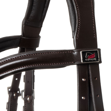 Brida de equitación anatómica Supreme de cuero
