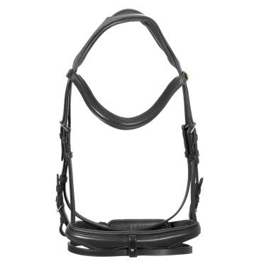 Brida Equestro con muserola simple y testera ancha y curvada Negro