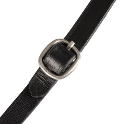 Brida de cuero Equestro para caballo de juguete con tachuelas plateadas Negro