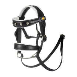 Brida de cuero Equestro con strass para caballo de juguete Negro Brida de cuero Equestro con strass para caballo de juguete Negro