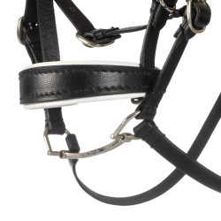 Brida de cuero Equestro con strass para caballo de juguete Negro Brida de cuero Equestro con strass para caballo de juguete Negro