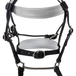 Brida de cuero Equestro con strass para caballo de juguete Negro Brida de cuero Equestro con strass para caballo de juguete Negro