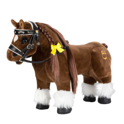 Brida de cuero Equestro con strass para caballo de juguete Negro Brida de cuero Equestro con strass para caballo de juguete Negro