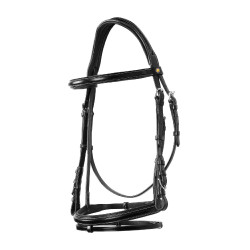 Brida de salto Equestro de cuero inglés Negro
