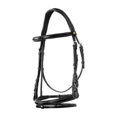 Brida de salto Equestro de cuero inglés Negro