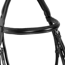 Brida de salto Equestro de cuero inglés Negro