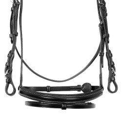 Brida de salto Equestro de cuero inglés Negro