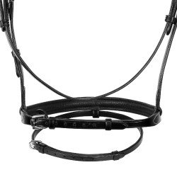 Brida de salto Equestro de cuero inglés Negro