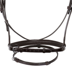 Brida de salto Equestro de cuero inglés Marrón oscuro Marr&amp;amp;amp;oacute;n