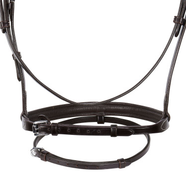 Brida de salto Equestro de cuero inglés Marrón oscuro Marr&amp;amp;amp;oacute;n