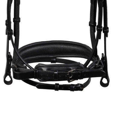 Brida de doma Equestro Diamond de cuero Negro