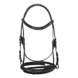 Brida inglesa Equestro negra de cuero Negro Brida inglesa Equestro negra de cuero Negro