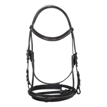 Brida inglesa Equestro negra de cuero Negro Brida inglesa Equestro negra de cuero Negro