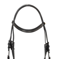 Brida inglesa Equestro negra de cuero Negro Brida inglesa Equestro negra de cuero Negro