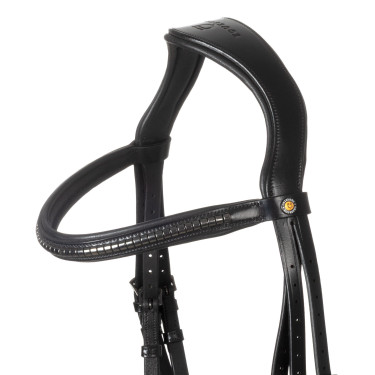 Brida inglesa Equestro negra de cuero Negro Brida inglesa Equestro negra de cuero Negro