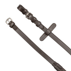 Brida inglesa de cuero suave Equestro con pespuntes decorativos Marrón oscuro Marrón Brida inglesa de cuero suave Equestro con pespuntes decorativos Marrón oscuro Marrón