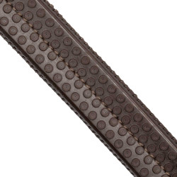 Brida inglesa de cuero suave Equestro con pespuntes decorativos Marrón oscuro Marrón Brida inglesa de cuero suave Equestro con pespuntes decorativos Marrón oscuro Marrón