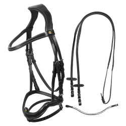 Brida anatómica Equestro con muserola curvada Negro