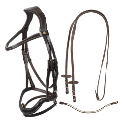 Brida anatómica de equitación Equestro con muserola curvada