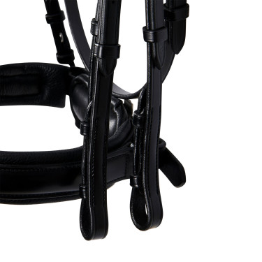 Brida de doma Equestro de cuero sin riendas Negro Brida de doma Equestro de cuero sin riendas Negro