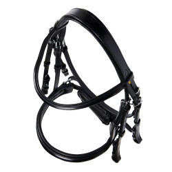 Brida de doma Equestro de cuero sin riendas Negro Brida de doma Equestro de cuero sin riendas Negro