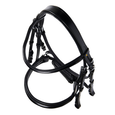 Brida de doma Equestro de cuero sin riendas Negro Brida de doma Equestro de cuero sin riendas Negro