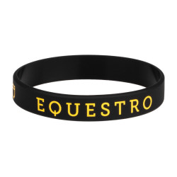 Pulsera de silicona Equestro Negro / amarillo