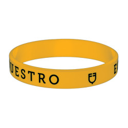 Pulsera de silicona Equestro jaune, contrastes noirs Amarillo