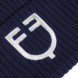 Gorro unisex de punto acanalado Equestro x FISE Americana marina Azul marino
