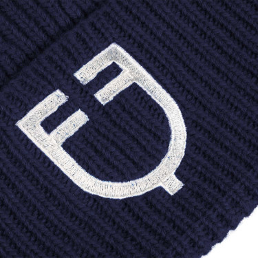 Gorro unisex de punto acanalado Equestro x FISE Americana marina Azul marino