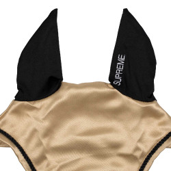 Bonete de satén Supreme con orejas elásticas Beige