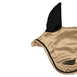 Bonete de satén Supreme con orejas elásticas Beige
