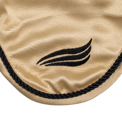 Bonete de satén Supreme con orejas elásticas Beige