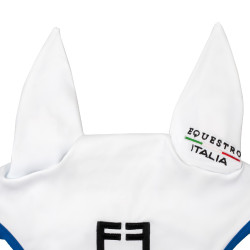Gorro Equestro x FISE de tejido técnico Blanco / azul de Saboya