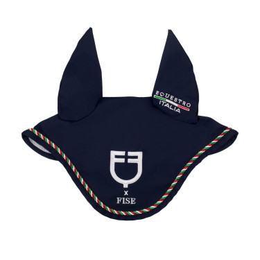 Capucha Equestro x FISE con ribete de bandera italiana Americana marina Azul marino Capucha Equestro x FISE con ribete de bandera italiana Americana marina Azul marino
