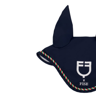 Capucha Equestro x FISE con ribete de bandera italiana Americana marina Azul marino Capucha Equestro x FISE con ribete de bandera italiana Americana marina Azul marino