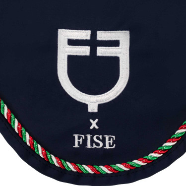 Capucha Equestro x FISE con ribete de bandera italiana Americana marina Azul marino Capucha Equestro x FISE con ribete de bandera italiana Americana marina Azul marino