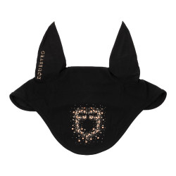 Bonete Equestro de tejido técnico con logotipo de strass Negro